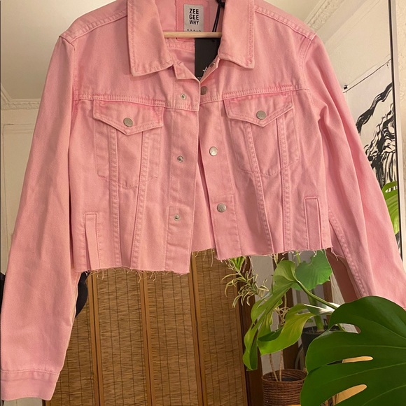 💗SOLD💗Zee Gee Why baby pink jean jacket - Picture 5 of 5
